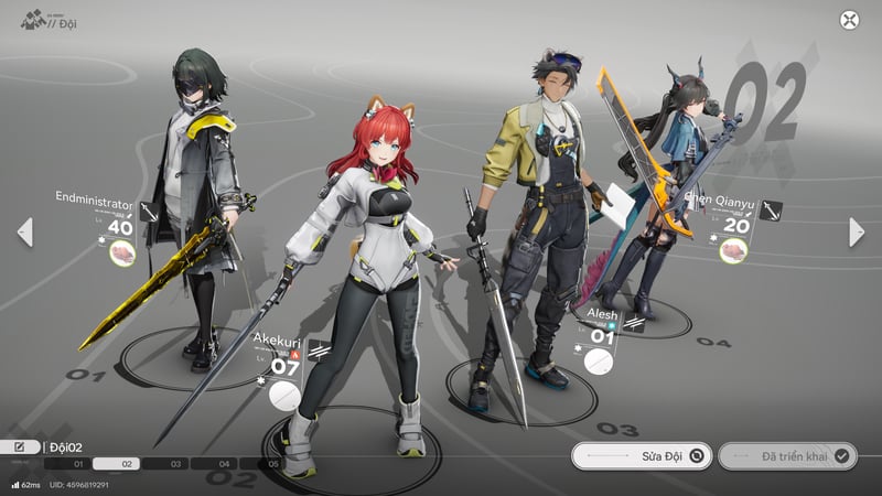 Đội hình f2p của Endmin gồm Akekuri, Alesh, Chen Qianyu