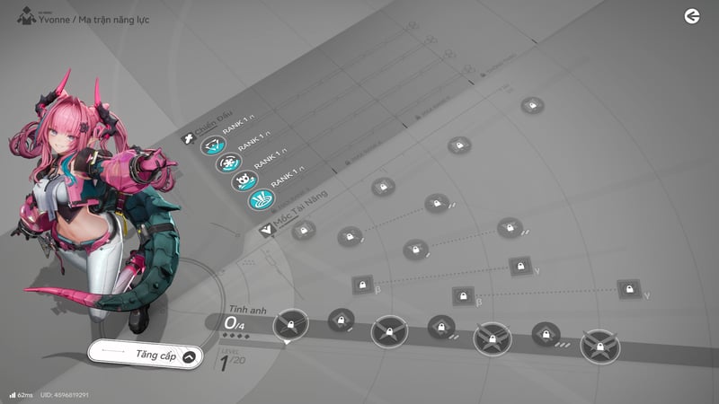 Nâng kỹ năng ưu tiên cho Yvonne hợp lí để tăng sức mạnh nhanh nhất