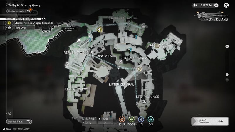 Bố trí Zipline ở khu vực Mỏ Đá Aburrey