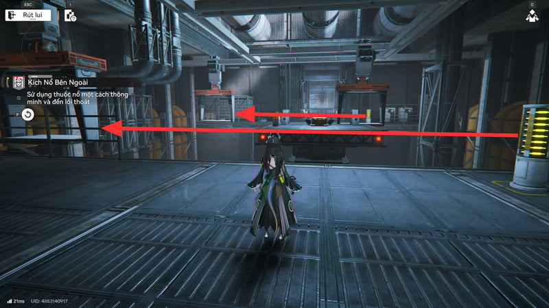 Kích hoạt 2 trụ điện để tạo thành con đường thẳng tới cửa hoàn thành thử thách