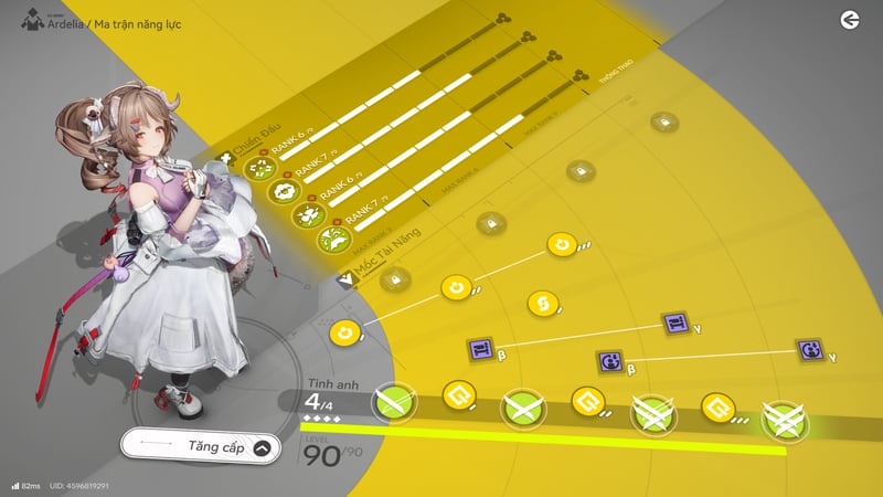 Ưu tiên nâng đúng kĩ năng cho Ardelia