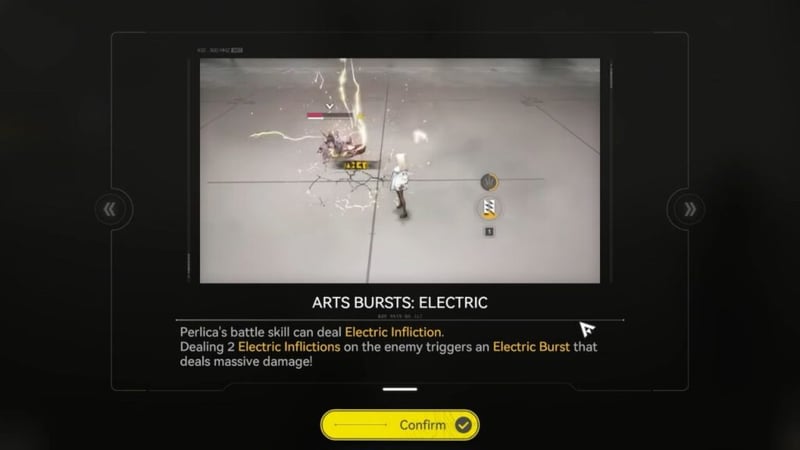 Arts Burst Electric khi kẻ địch bị áp Electric Infliction trong Arknights: Endfield