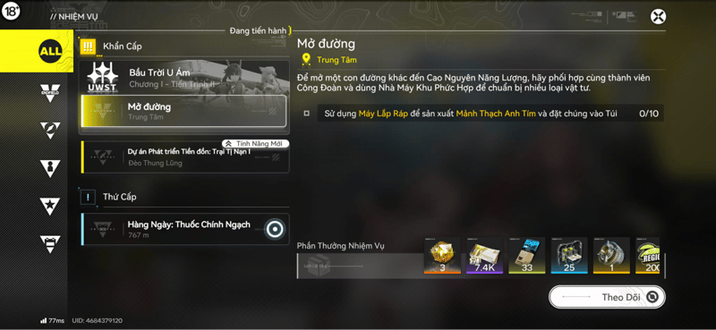 Nhiệm vụ chính cần hoàn thành trong sự kiện Chân Trời Mới Arknights Endfield