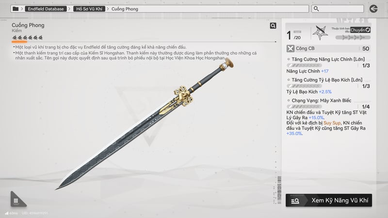 Cuồng Phong vũ khí tốt nhất dành cho Chen Qianyu