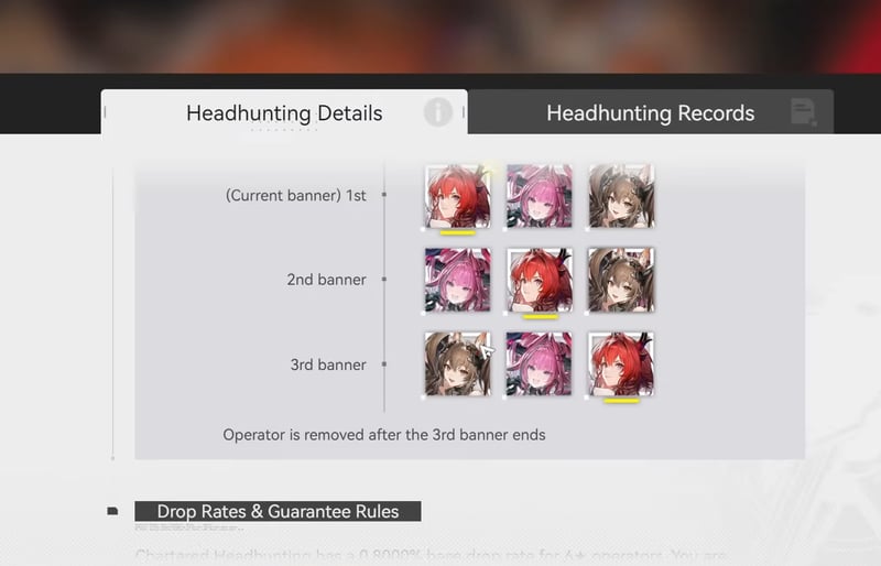 Cơ chế nhân vật giới hạn xuất hiện trong ba banner gần nhất của Arknights Endfield