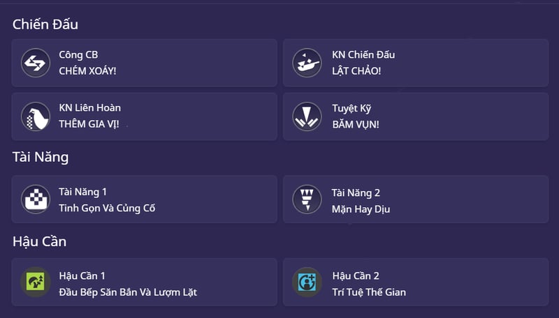 Thông tin kỹ năng của Da Pan