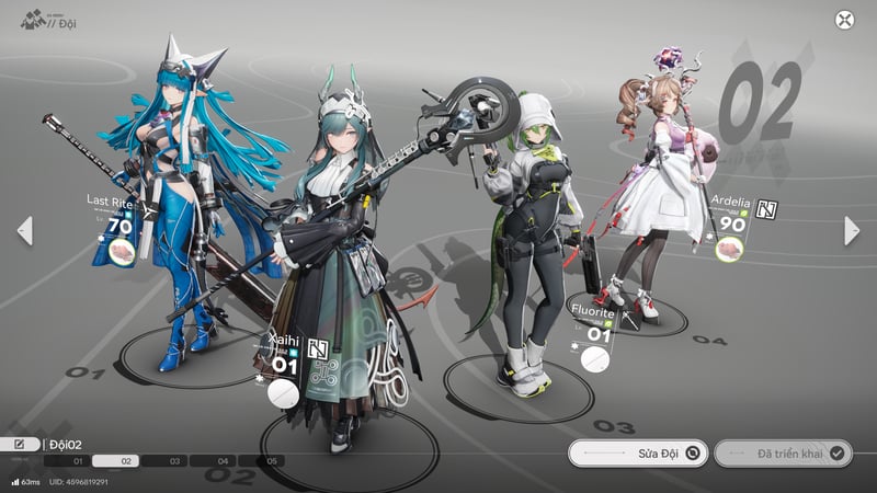 Đội hình tối ưu nhất cho Fluorite gồm Last Rite, Xaihi, Ardelia