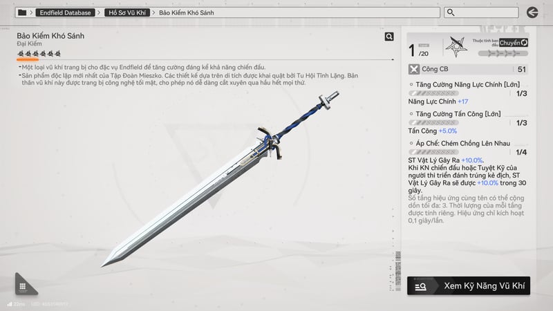 Vũ khí tốt nhất của Da Pan tên là Bảo Kiếm Khó Sánh