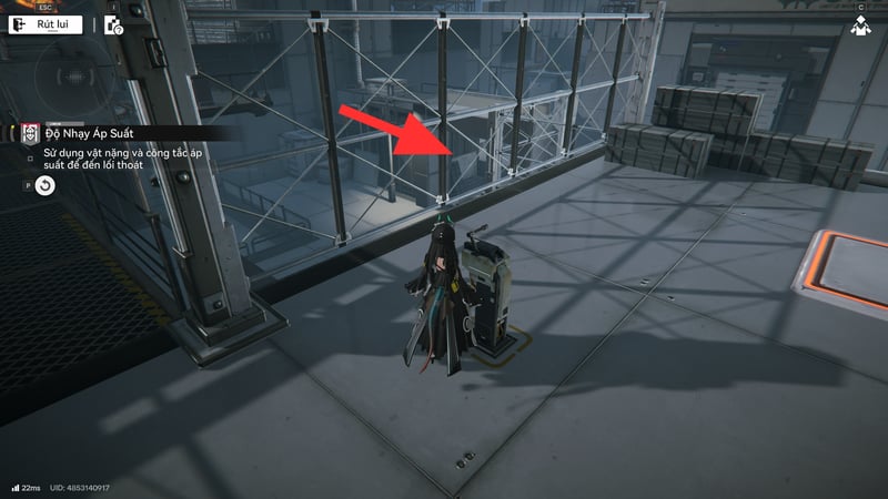 Tương tác với bảng điện tử để mở cửa phía bên dưới