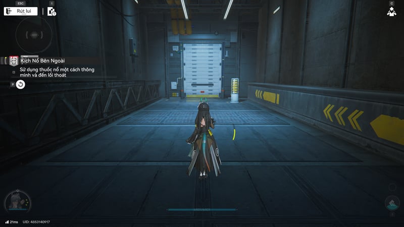 Tương tác với trụ điện để vào phòng đầu tiên