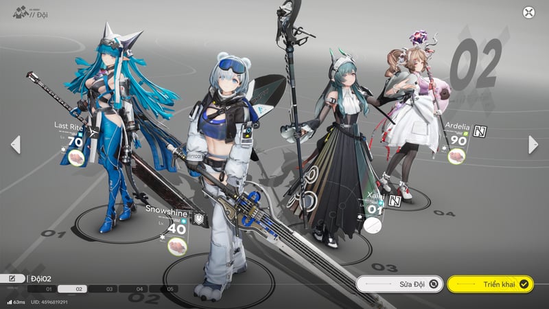 Đội hình lý tưởng dành cho Last Rite gồm Snowshine, Xaihi, Ardelia