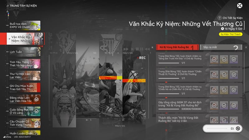 Phần thưởng sự kiện Văn Khắc Kỷ Niệm: Những Vết Thương Cũ