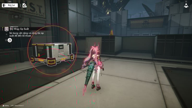 Di chuyển thùng hàng lên khoảng trống phía trước