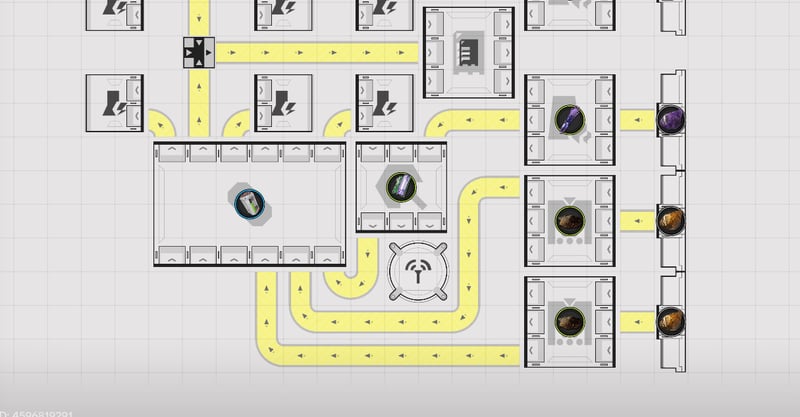 Nguyên lý băng chuyền AIC trong Arknights Endfield: chuyển vật liệu từ đầu ra công trình sang đầu vào công trình khác