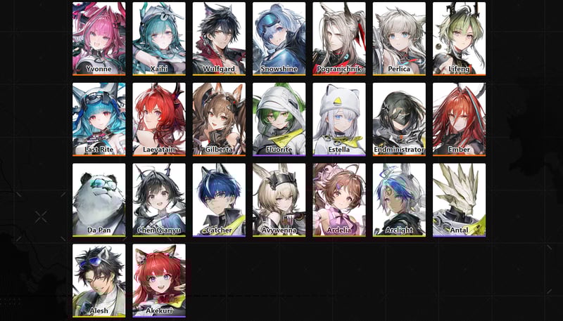 Danh sách Đặc Vụ trong Arknights: Endfield