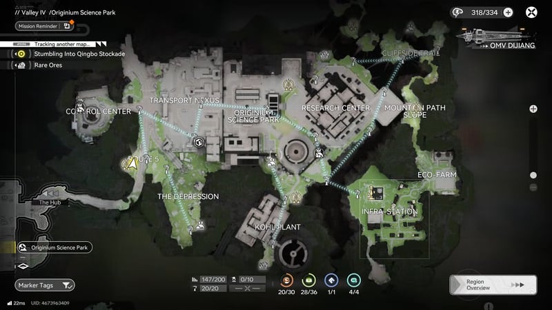 Bố trí Zipline ở khu vực Công Viên Khoa Học Originium