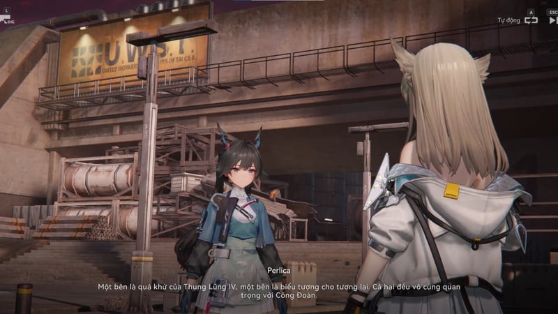 Perlica và Chen đang bàn về chuyện băng qua Khu Thử Nghiệm