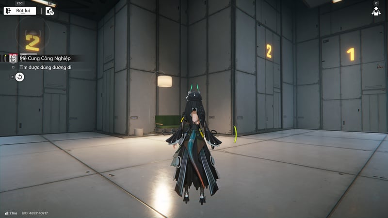 Đi theo các cửa có chữ số bằng mật khẩu mà lúc đầu đã ghi nhớ