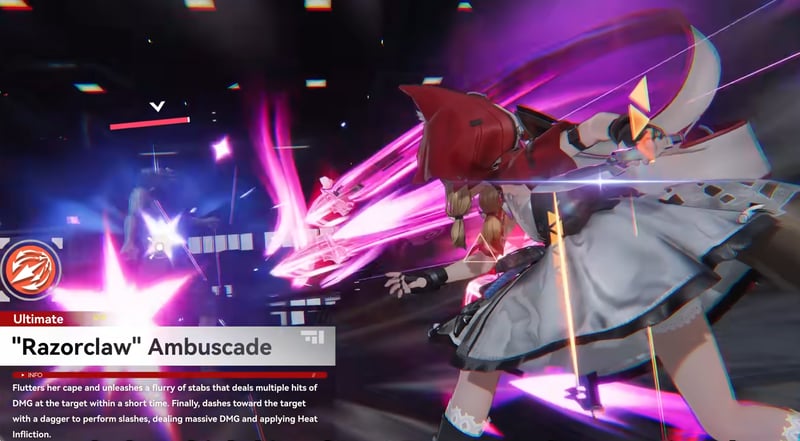 Rossi sử dụng Tuyệt Kĩ trong Arknights Endfieldgây sát thương crit lên mục tiêu