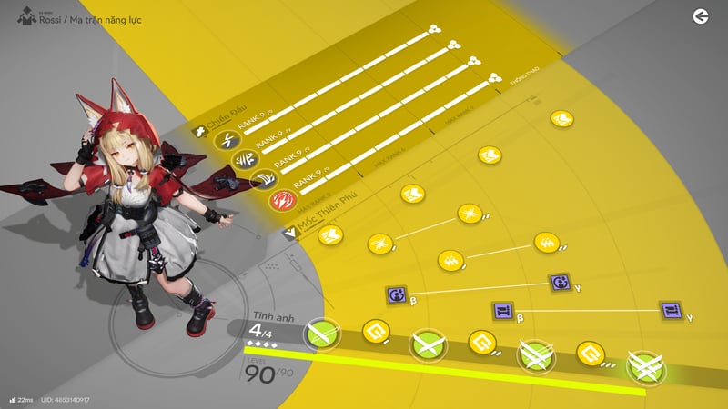 Nâng kỹ năng ưu tiên cho Rossi hợp lí để tăng sức mạnh nhanh nhất