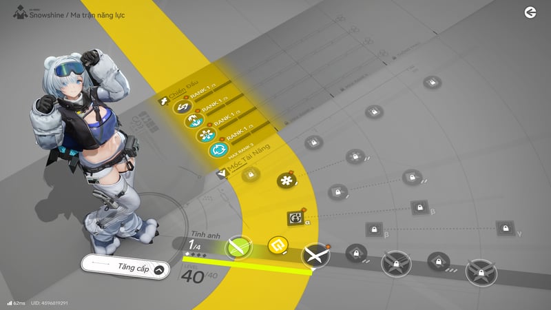 Ưu tiên nâng đúng kĩ năng cho Snowshine