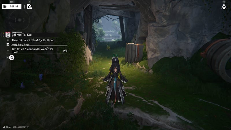 Lối vào cửa hang để bắt đầu thử thách tìm đường cho các Tai Dài