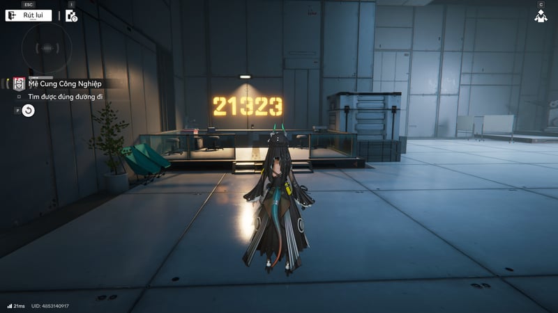 Mật khẩu để thoát ra khỏi đây là dãy số 21323