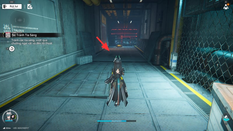 Căn phòng có cửa sập và rương thưởng đầu tiên