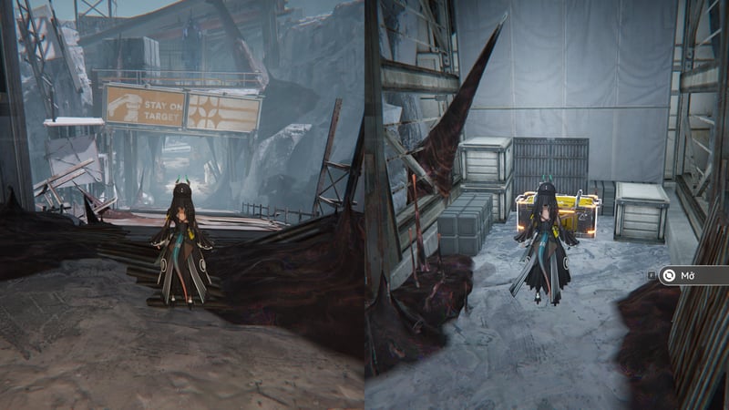 Nơi bắt đầu và vị trí rương đầu tiên ở gần đó