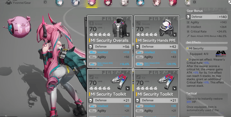 Trang bị mạnh nhất dành cho Yvonne