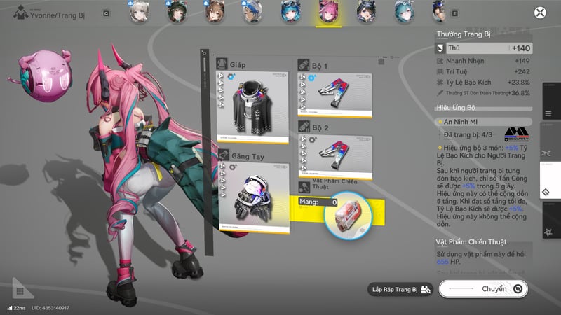 Lấy Các Chỉ Số Build Trang Bị Không Phù Hợp