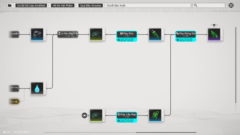 Chi tiết công thức sản xuất quả bầu Xiranite