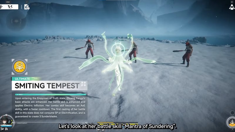 Zhuang Fangyi sử dụng Tuyệt Kĩ sẽ cường hóa toàn bộ các kỹ năng còn lại.