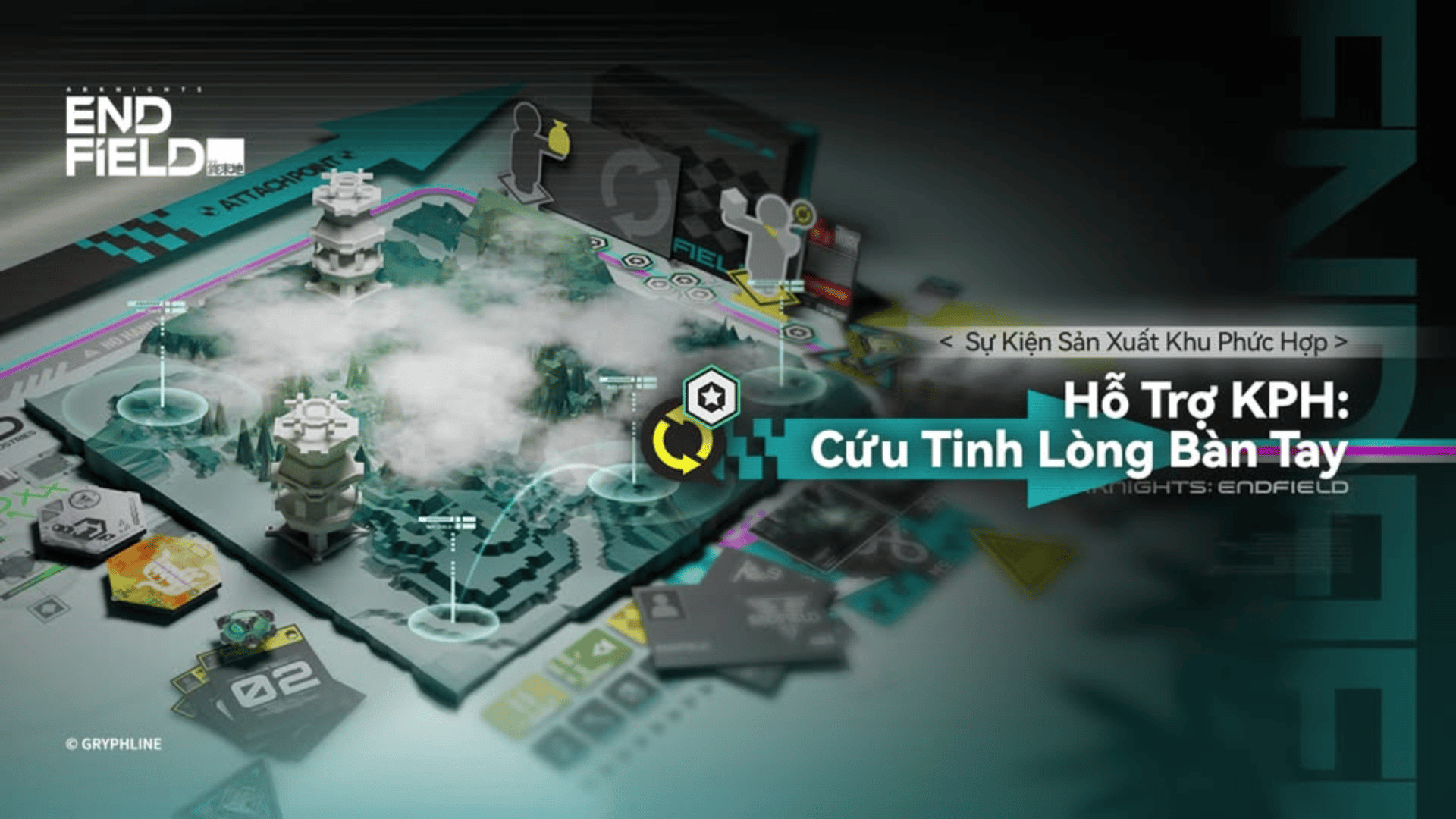 Giao diện sự kiện Hỗ Trợ Khu Phức Hợp: Cứu Tinh Lòng Bàn Tay trong Arknights Endfield